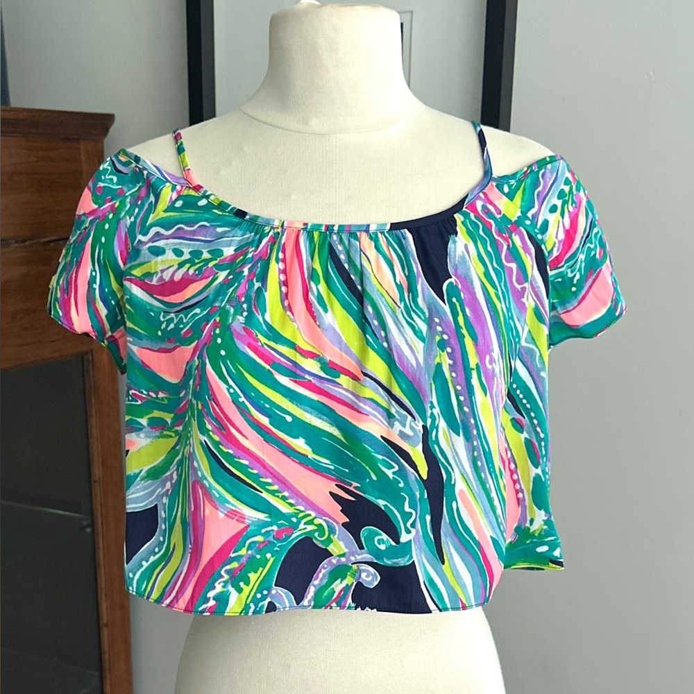 Lilly Pulitzer Posy Crop Top Women’s Don’t Leave Me Hanging Pattern